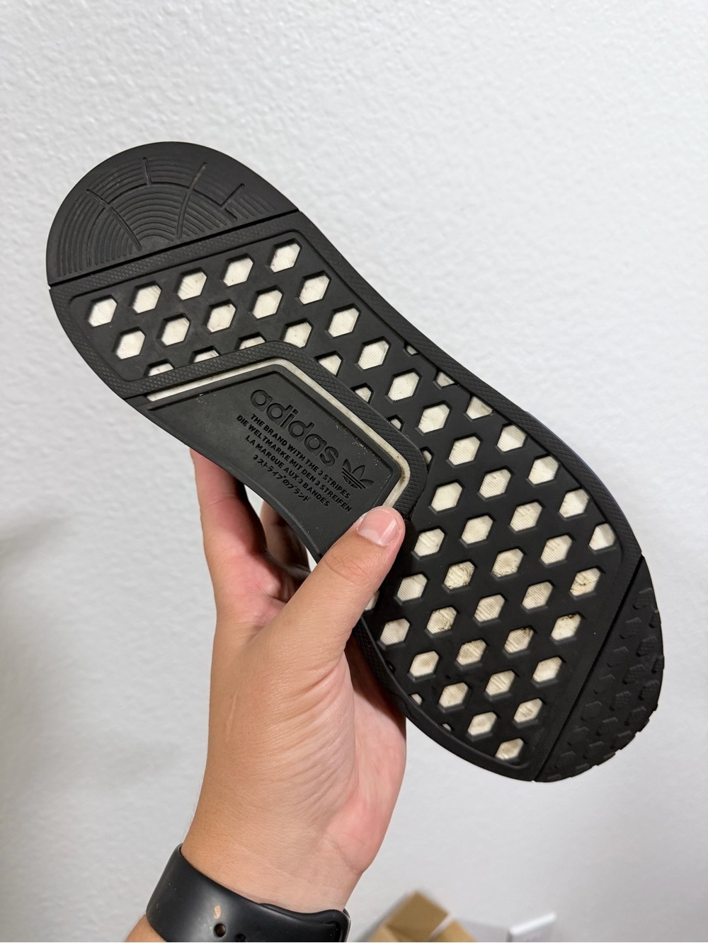 adidas Men’s NMD_R1 Black Casual Sneaker - Picture 4 of 9